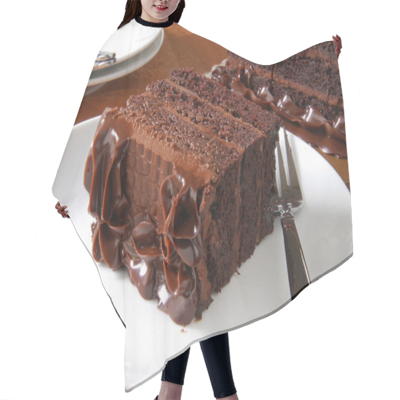 Personality  Slice Of Chocolate Cake Hair Cutting Cape