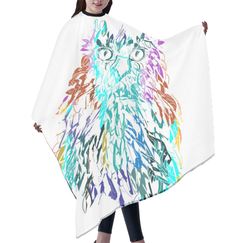 Personality  Cute Cartoon Owl Hair Cutting Cape