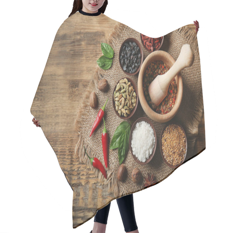 Personality  Composition With Different Spices  Hair Cutting Cape