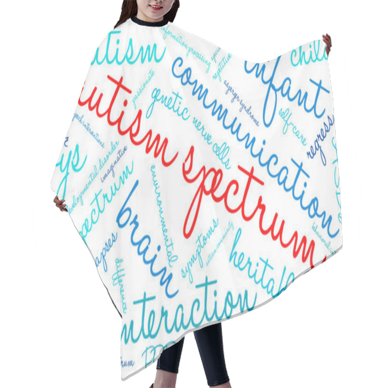 Personality  Autism Spectrum Word Cloud Hair Cutting Cape