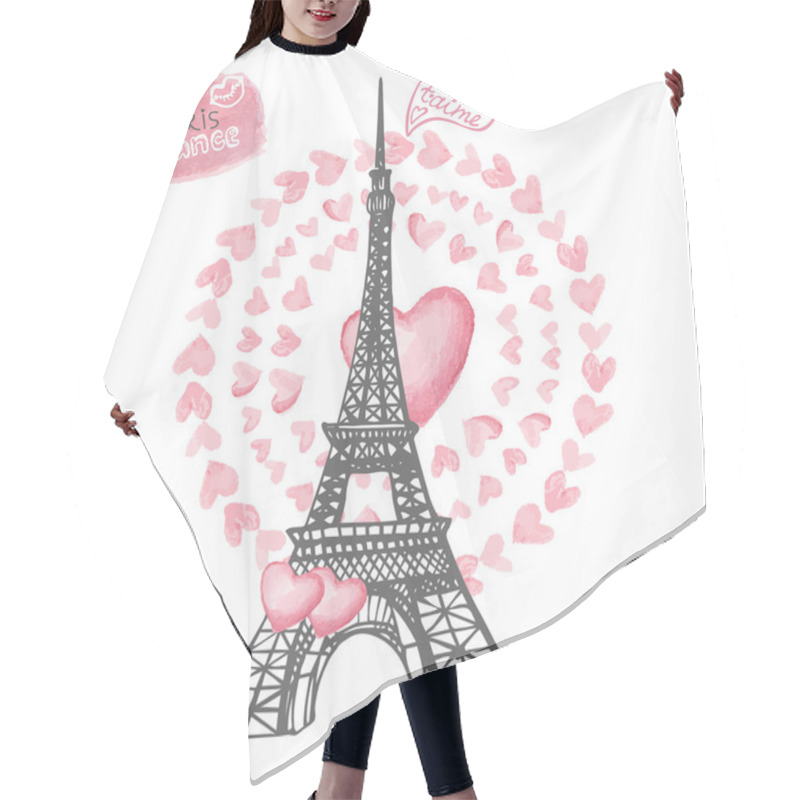 Personality  Love In Paris. Hair Cutting Cape