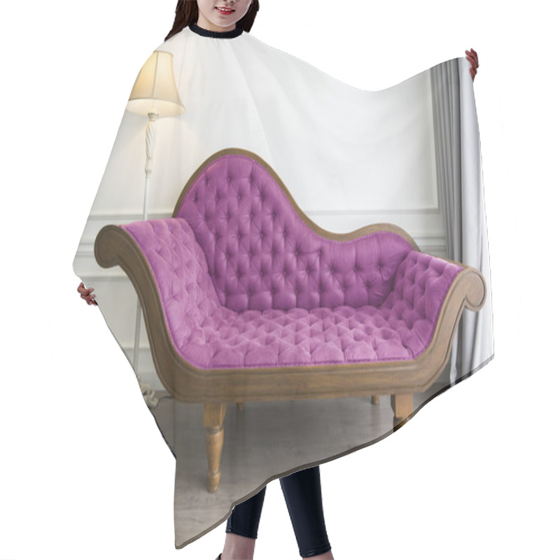 Personality  Pink Sofa With Luxurious Look Hair Cutting Cape