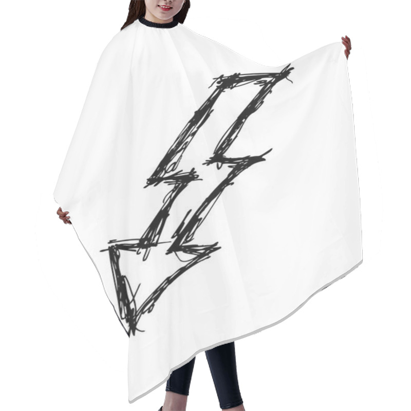 Personality  Lightning Symbol Hair Cutting Cape