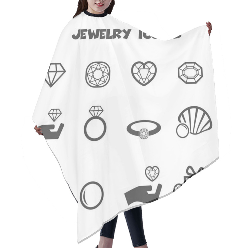 Personality  Jewelry Icons Hair Cutting Cape