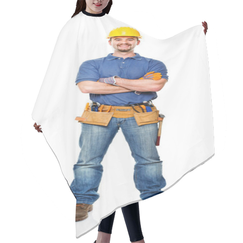 Personality  Smiling Worker Hair Cutting Cape