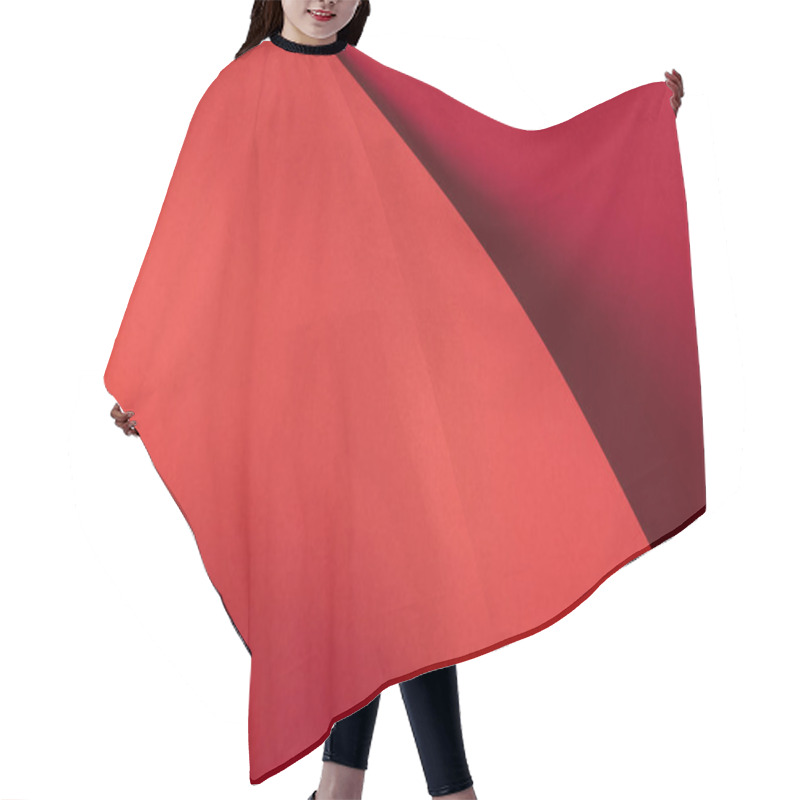 Personality  Bright Red Abstract Blank Paper Background   Hair Cutting Cape