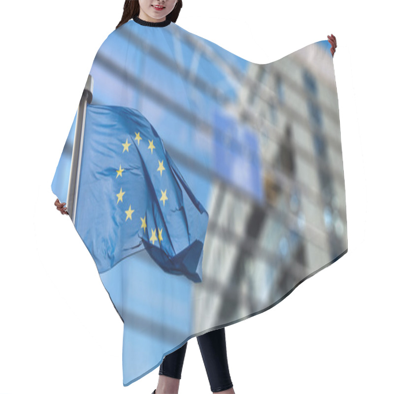 Personality  European Union Flag Against European Parliament Hair Cutting Cape