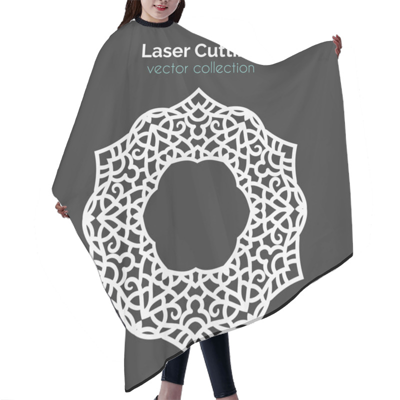 Personality  Laser Cutting Template. Round Card. Die Cut Mangala Hair Cutting Cape