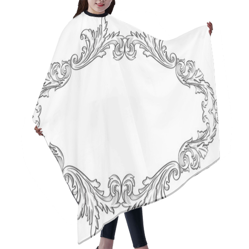 Personality  Orient Acanthus Fine Frame Hair Cutting Cape