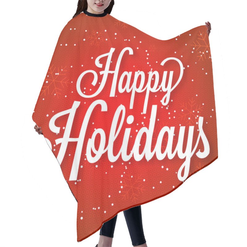 Personality  Happy Holidays Vector Illustration On Abstract Hair Cutting Cape