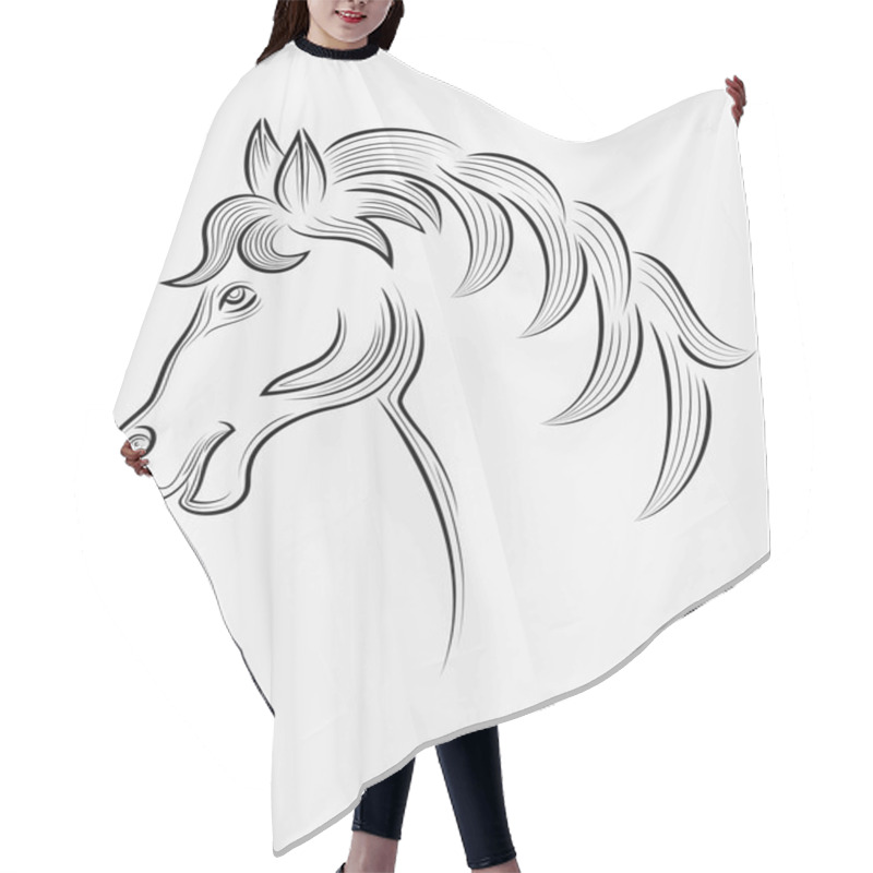 Personality  Horse Head Hair Cutting Cape