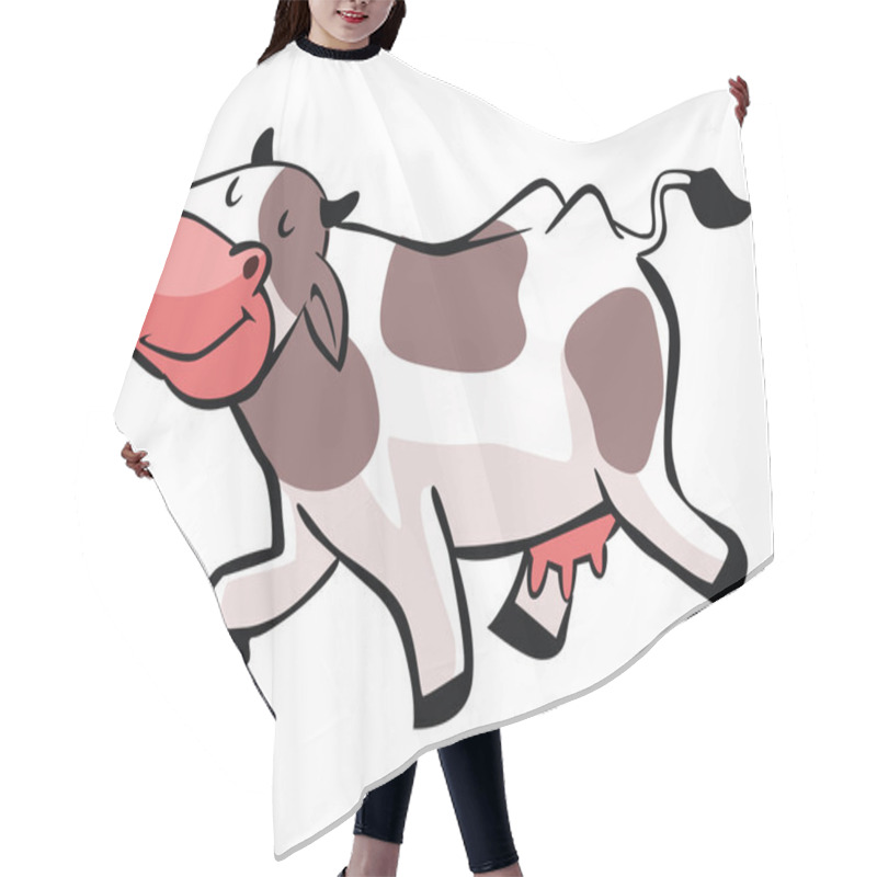 Personality  Funny Cartoon Cow Hair Cutting Cape