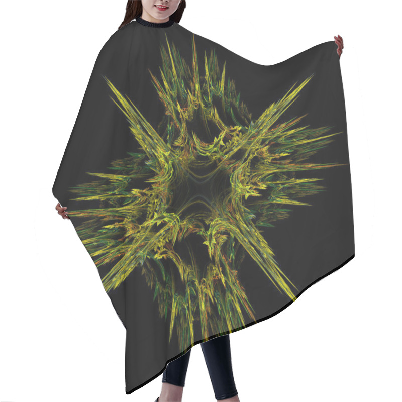 Personality  Abstract Fractal Illustration Of Glowing Angles Organized In A Sophisticated Star Hair Cutting Cape