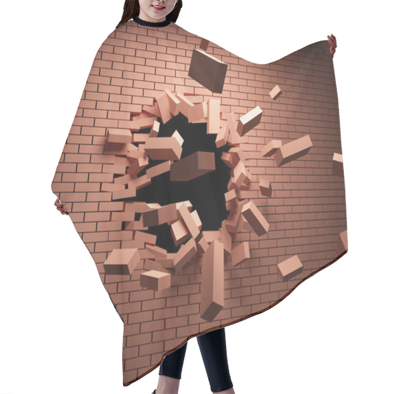 Personality  Broken Brick Wall Hair Cutting Cape