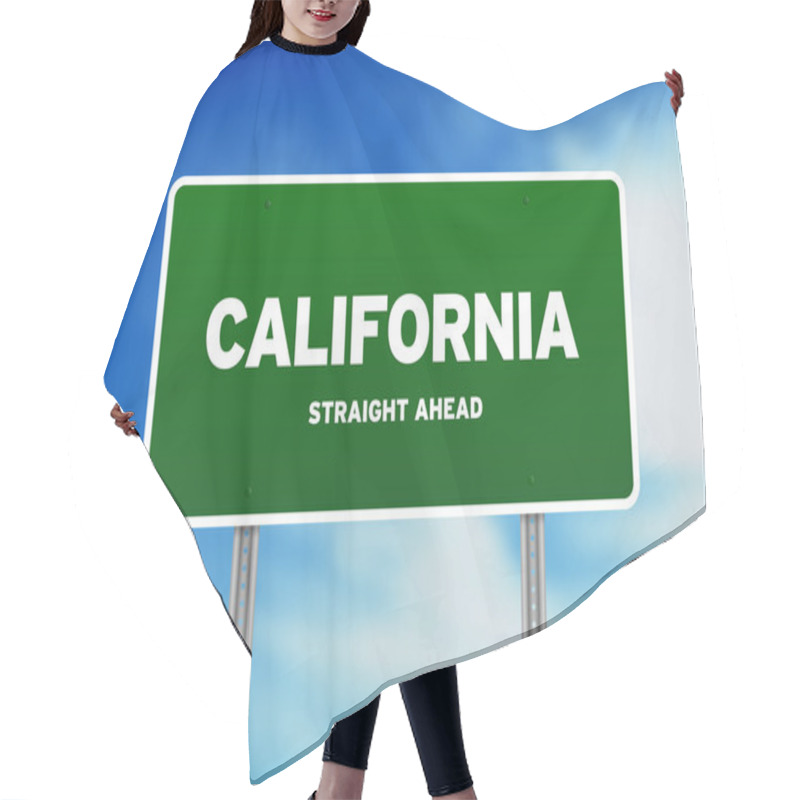 Personality  California Highway Sign Hair Cutting Cape