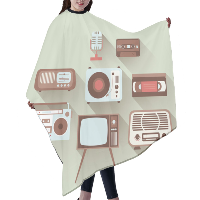 Personality  Flat Retro Entertainment Set Hair Cutting Cape