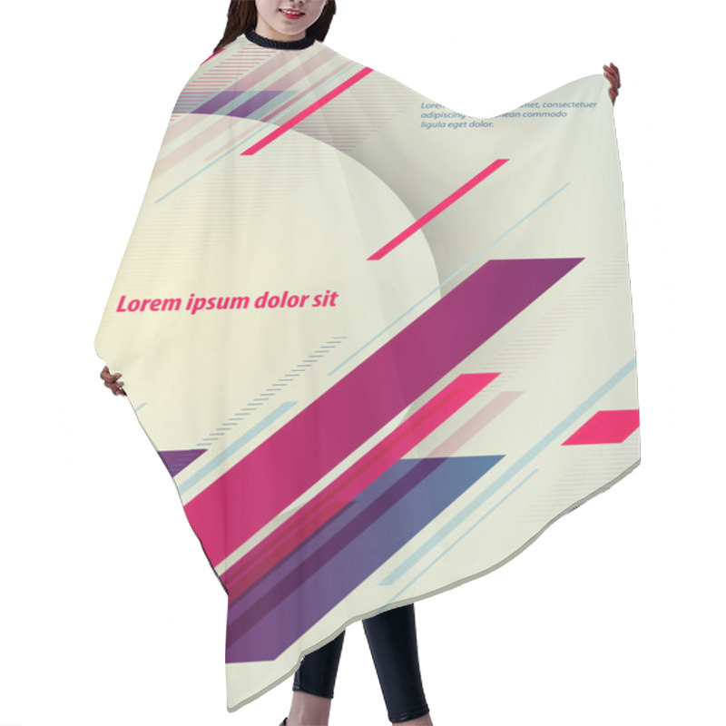 Personality  Retro Poster Template Hair Cutting Cape