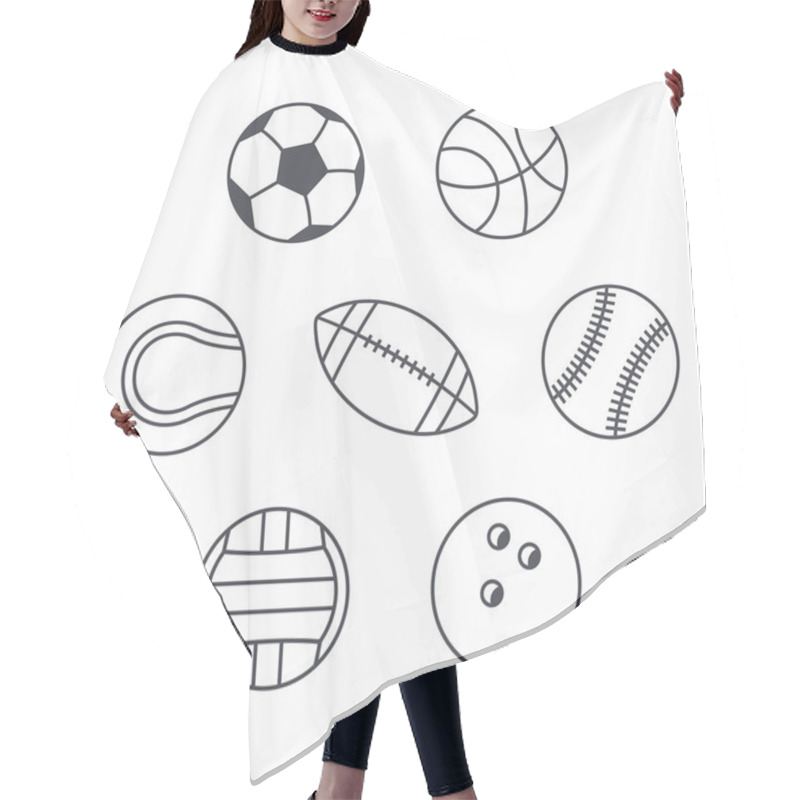 Personality  Sports Balls Set Hair Cutting Cape