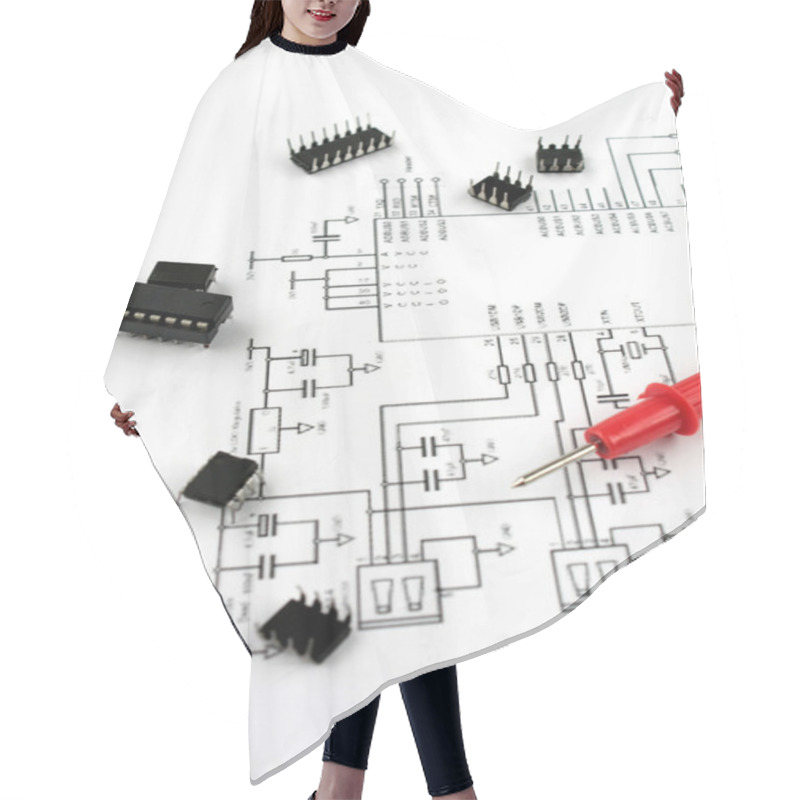 Personality  Electronic Components Hair Cutting Cape