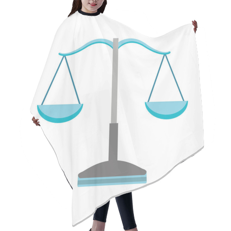 Personality  Balance Scale Isolated Icon Hair Cutting Cape