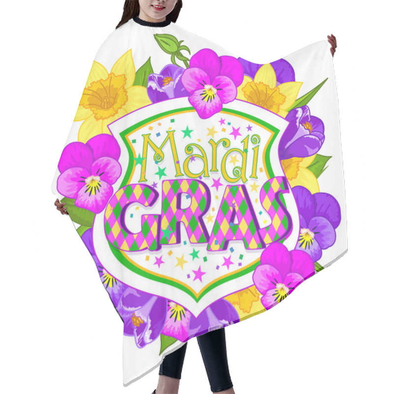 Personality  Mardi Gras Blazon Hair Cutting Cape