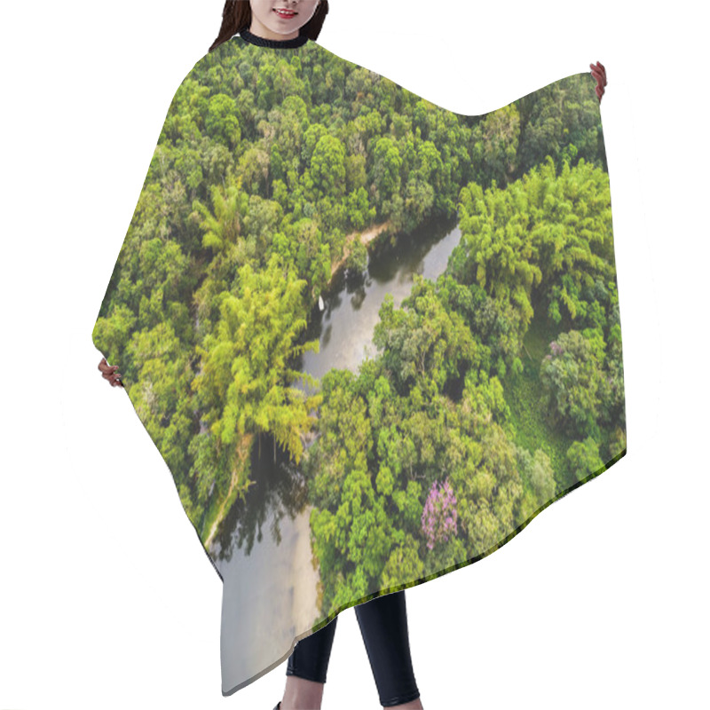 Personality  Aerial View Of Amazon Rainforest, South America Hair Cutting Cape