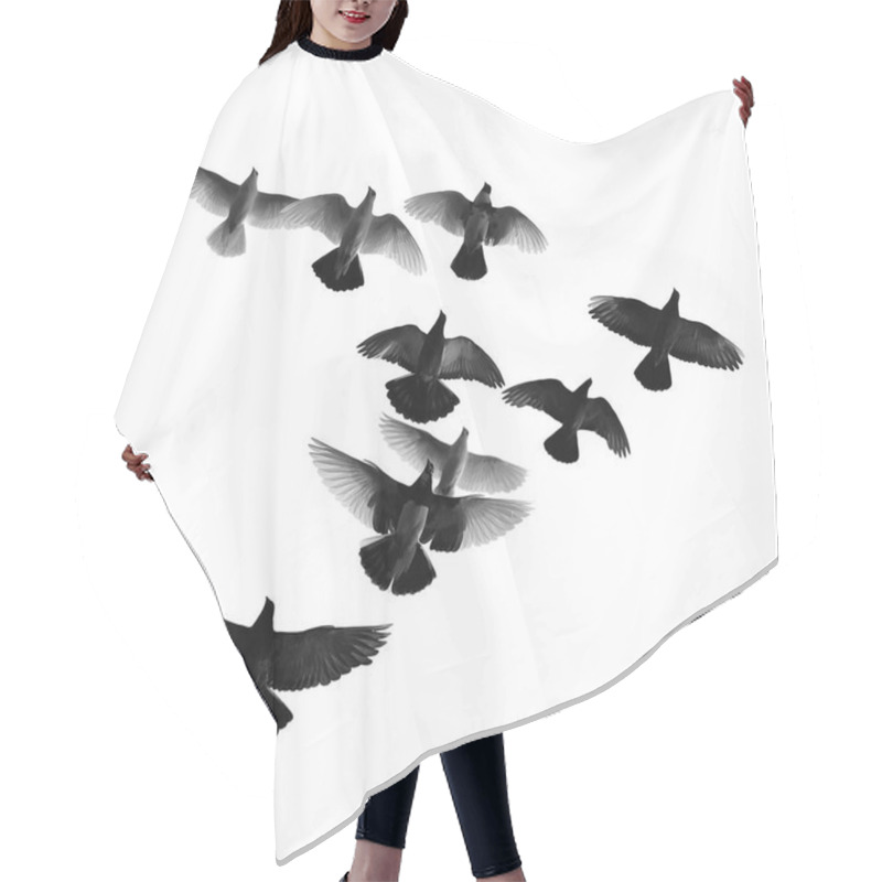 Personality  Flying Pigeons Silhouettes Hair Cutting Cape