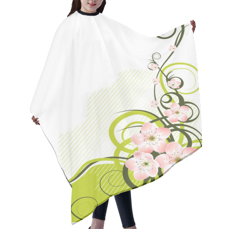 Personality  Spring Background With Spring Flowers - Vector Illustration Hair Cutting Cape