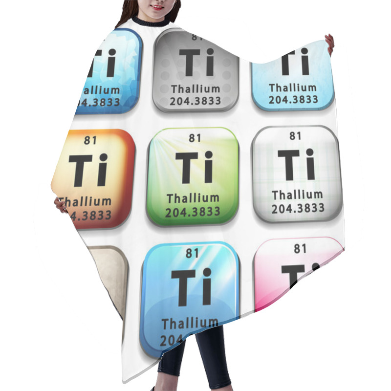 Personality  An Icon With The Chemical Element Thallium Hair Cutting Cape