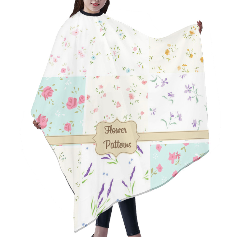 Personality  Flower Patterns Set Hair Cutting Cape