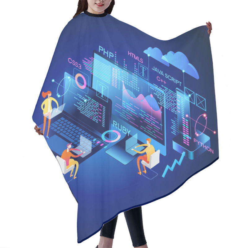 Personality  Programming Web Banner Hair Cutting Cape