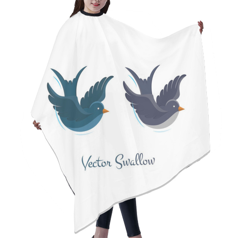 Personality  Swallow Icons Set Hair Cutting Cape