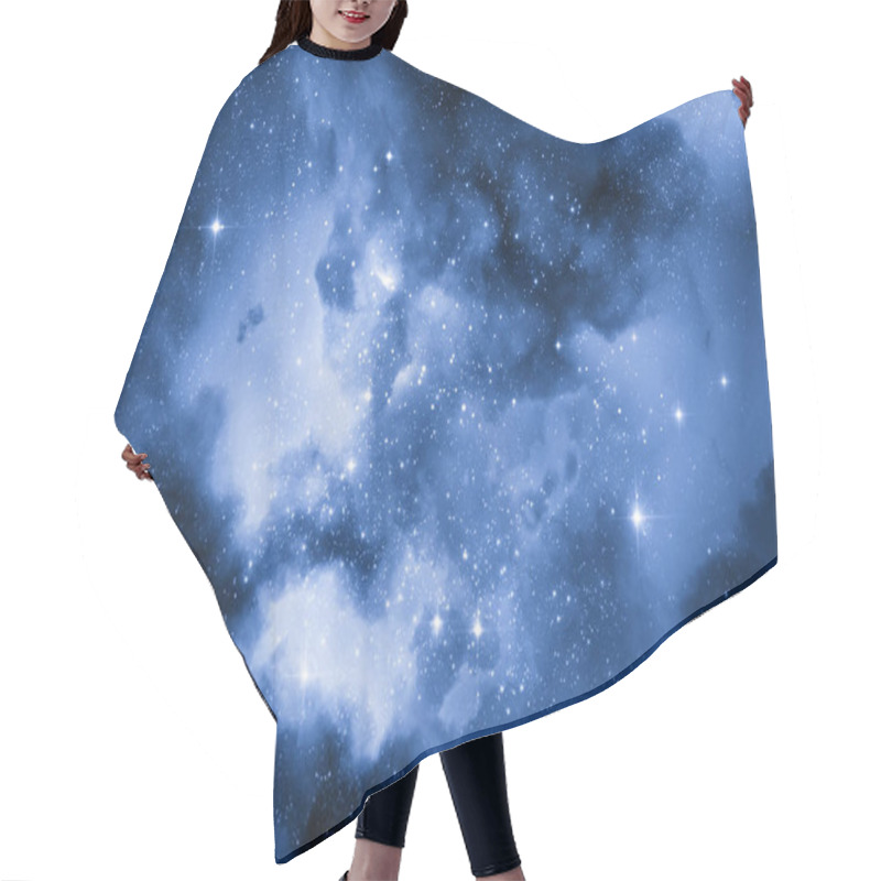 Personality  Deep Space Nebula And Galaxy Background 3d Illustration. Hair Cutting Cape