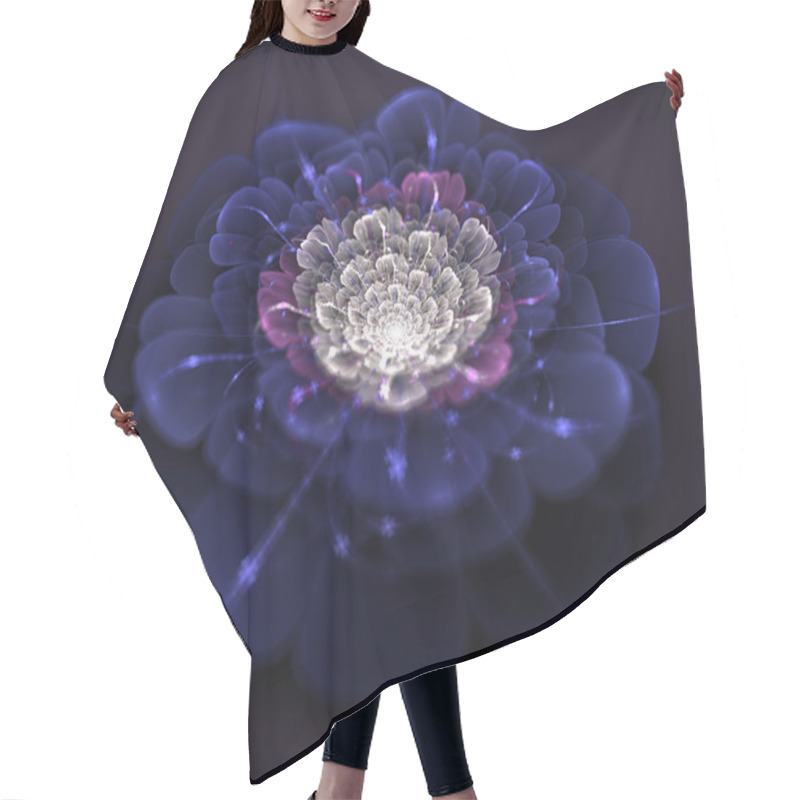 Personality  Fractal Flower Pattern Hair Cutting Cape