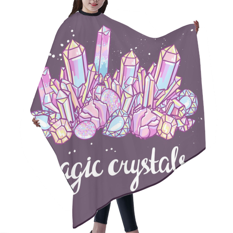 Personality  Bright Magic Crystals Hair Cutting Cape