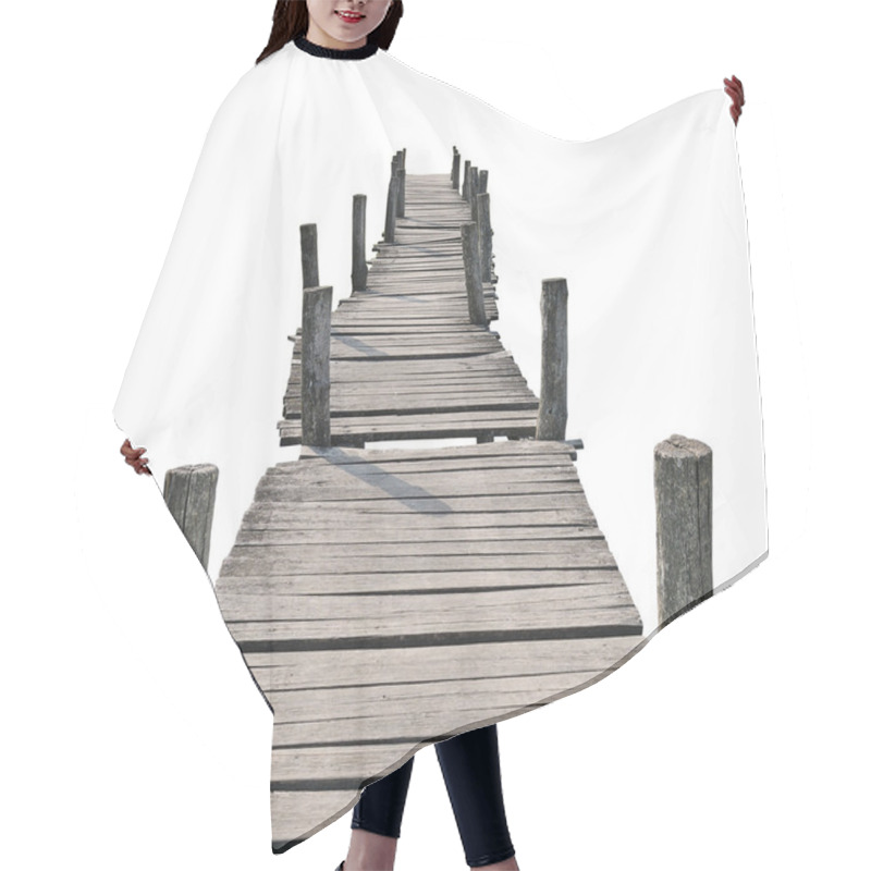 Personality  Wooden Foot Bridge Hair Cutting Cape