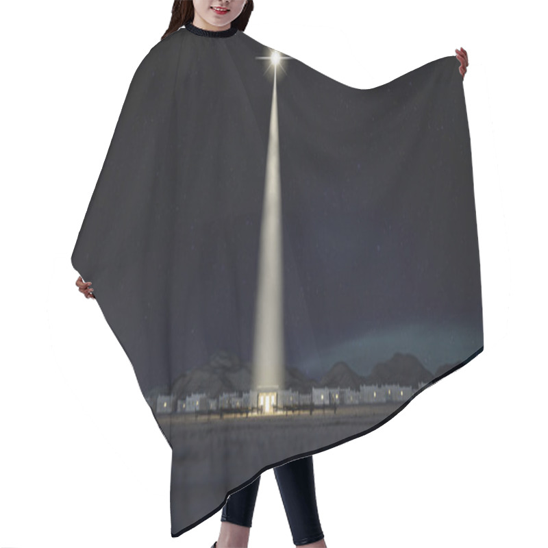 Personality  Chistmas Stable In Bethlehem Hair Cutting Cape