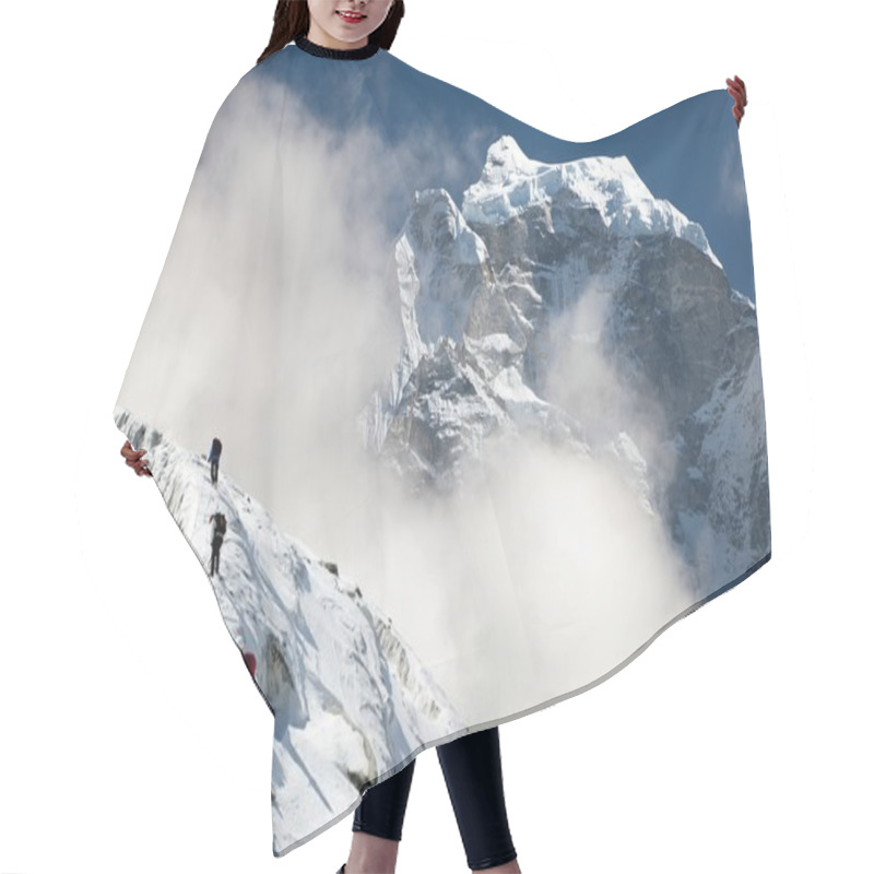 Personality  Group Of Climbers On Mountains Hair Cutting Cape