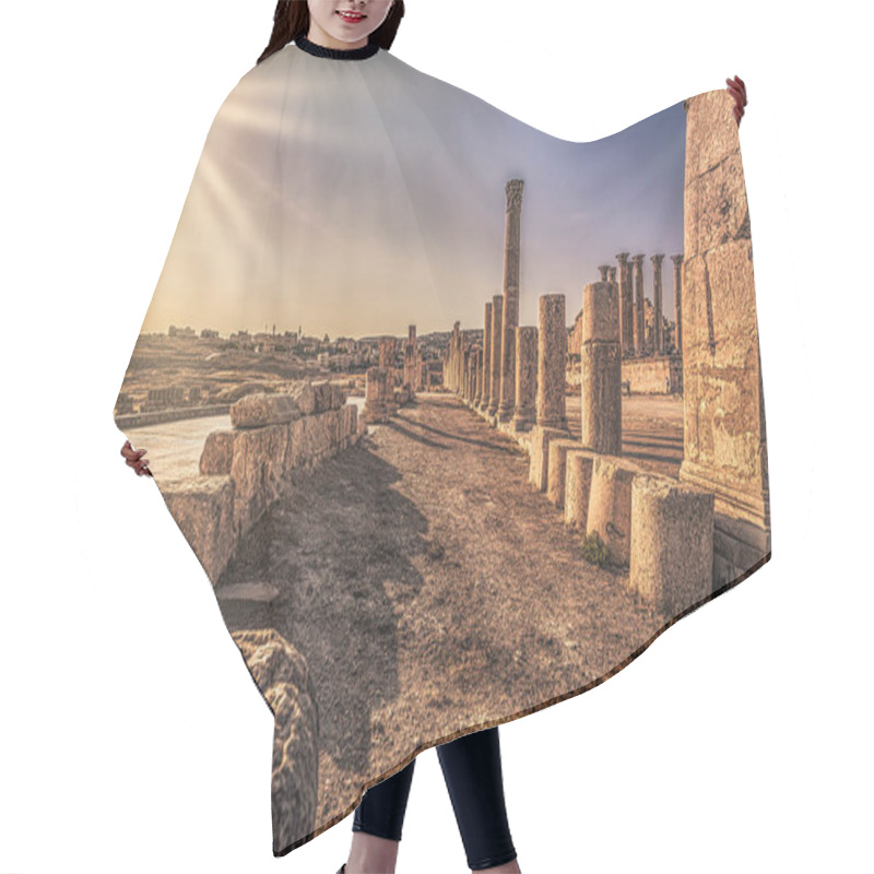 Personality  Jerash - September 29, 2018: Ancient Roman Ruins Of Jerash, Jordan Hair Cutting Cape