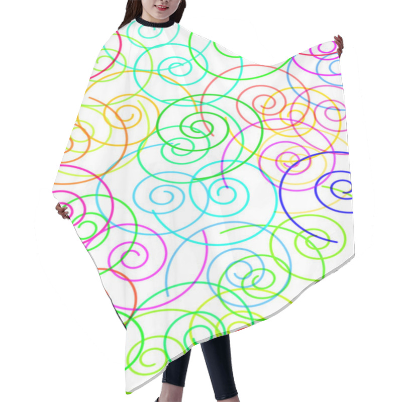 Personality  Circles Background Hair Cutting Cape