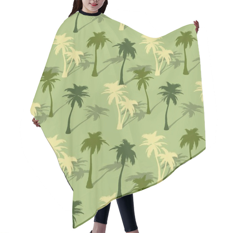 Personality  Tropical Palm Tree Seamless Pattern Hair Cutting Cape