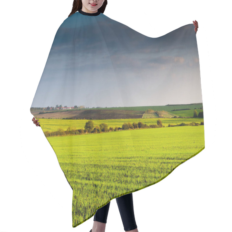 Personality  Fresh Green Field Hair Cutting Cape