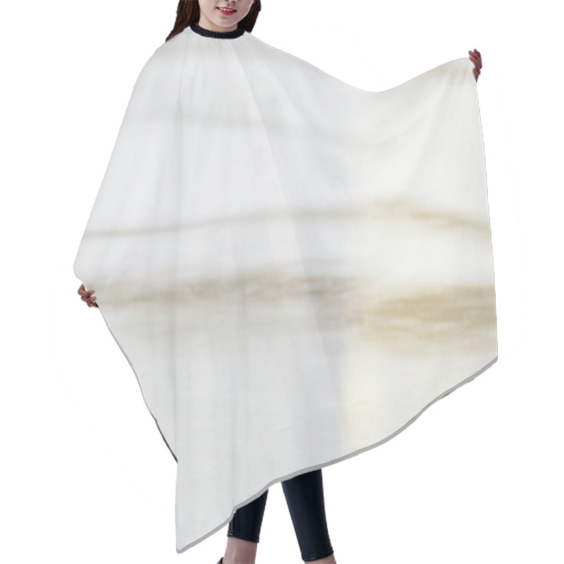 Personality  Abstract Soft-focus Image Of A Reflective Surface, Capturing A Serene Moment. Hair Cutting Cape