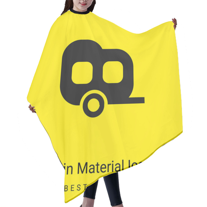 Personality  Black Two Window Carriage Minimal Bright Yellow Material Icon Hair Cutting Cape