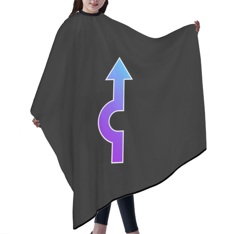 Personality  Arrow Blue Gradient Vector Icon Hair Cutting Cape