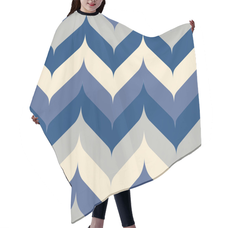 Personality  Chevron Pattern With Pointed And Rounded Edges Hair Cutting Cape