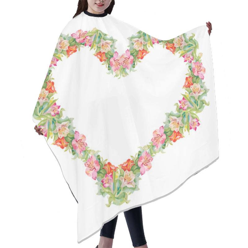 Personality  Heart Shaped Frame Pattern Hair Cutting Cape