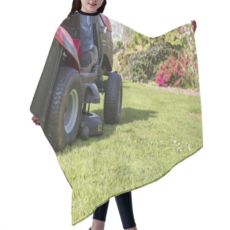 Personality  Mowing The Lawn With Tractor Hair Cutting Cape