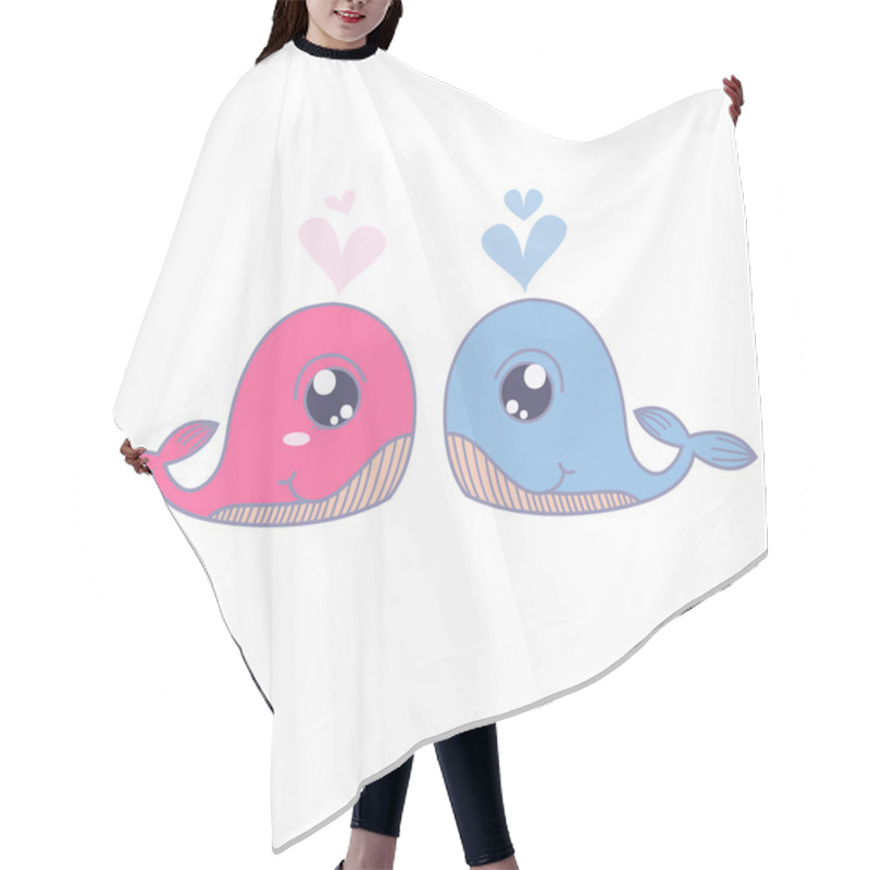 Personality  Whale Love Couple Hair Cutting Cape