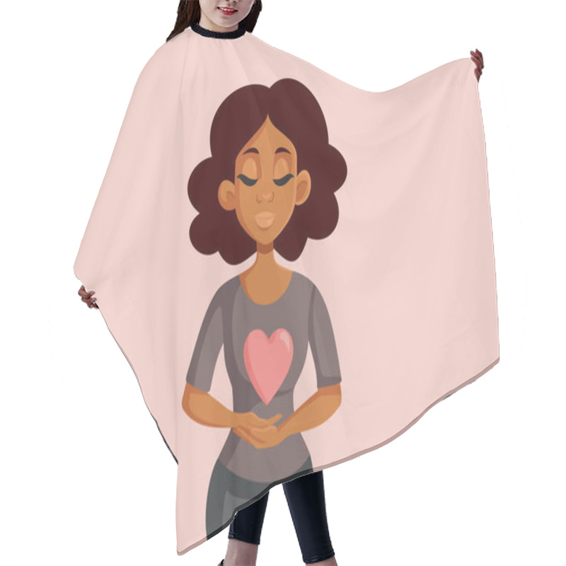 Personality  Black Life Matters Concept Vector Illustration Hair Cutting Cape